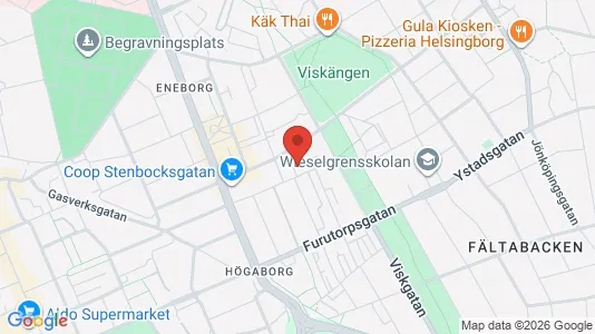 Lägenheter till salu i Helsingborg - kort over placeringen