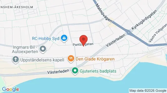 Lägenheter att hyra i Ystad - kort over placeringen
