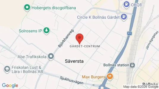 Bostadsrätter till salu i Bollnäs - kort over placeringen