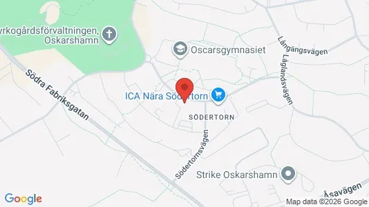 Bostadsrätter till salu i Oskarshamn - kort over placeringen