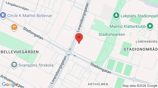 Bostadsrätter till salu i Malmö Centrum - kort over placeringen
