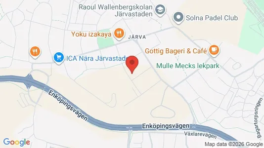 Lägenheter till salu i Solna - kort over placeringen
