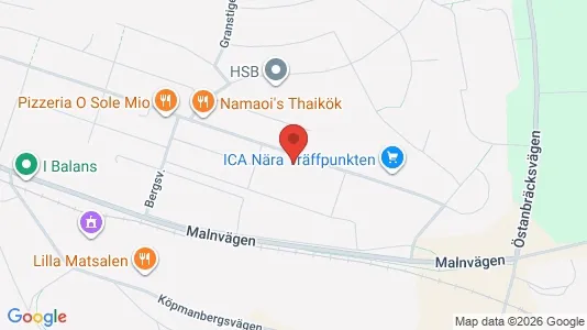 Bostadsrätter till salu i Hudiksvall - kort over placeringen