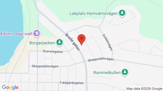Bostadsrätter till salu i Hudiksvall - kort over placeringen