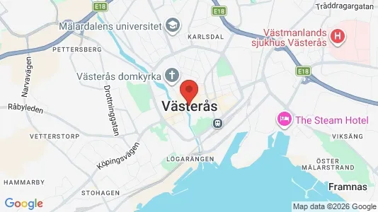 Lägenheter att hyra i Västerås - kort over placeringen