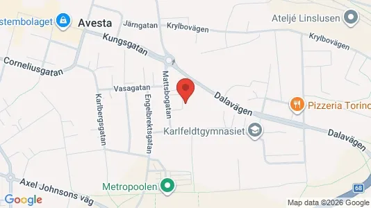 Bostadsrätter till salu i Avesta - kort over placeringen