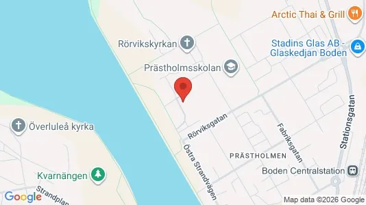 Bostadsrätter till salu i Luleå - kort over placeringen