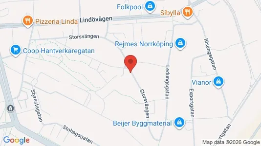 Bostadsrätter till salu i Norrköping - kort over placeringen