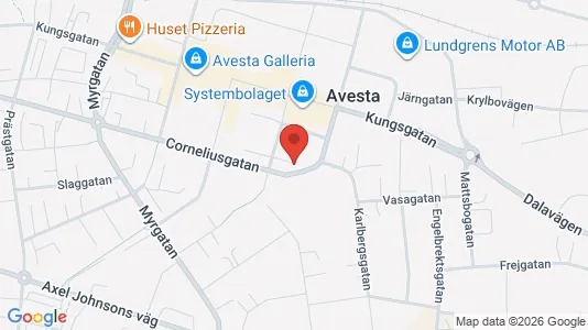 Bostadsrätter till salu i Avesta - kort over placeringen