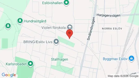 Lägenheter till salu i Eslöv - kort over placeringen