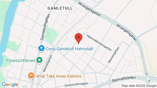 Bostadsrätter till salu i Halmstad - kort over placeringen