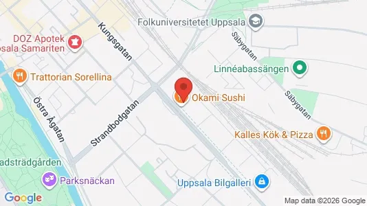Lägenheter till salu i Uppsala - kort over placeringen