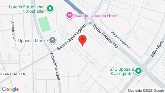 Lägenheter att hyra i Uppsala - kort over placeringen