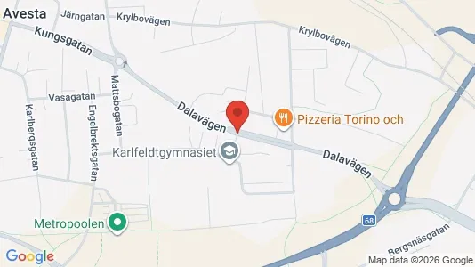 Bostadsrätter till salu i Avesta - kort over placeringen
