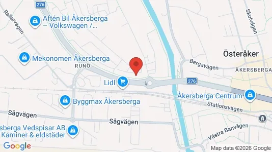 Bostadsrätter till salu i Österåker - kort over placeringen