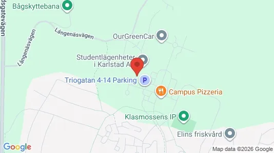 Lägenheter att hyra i Karlstad - kort over placeringen