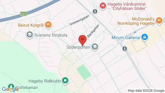 Lägenheter att hyra i Norrköping - kort over placeringen