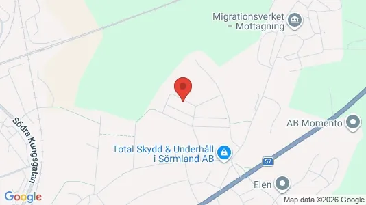 Bostadsrätter till salu i Flen - kort over placeringen