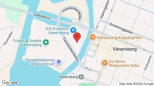 Bostadsrätter till salu i Vänersborg - kort over placeringen