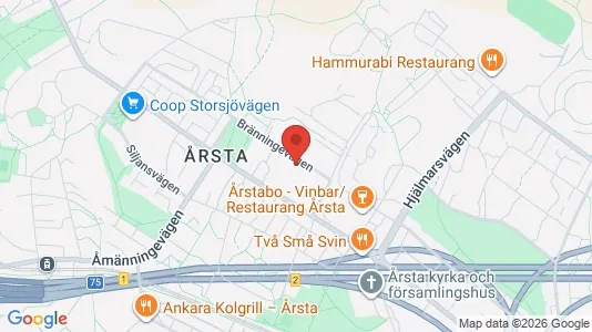 Bostadsrätter till salu i Hammarbyhamnen - kort over placeringen
