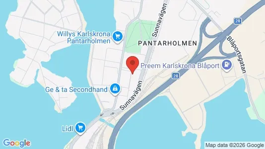 Bostadsrätter till salu i Karlskrona - kort over placeringen