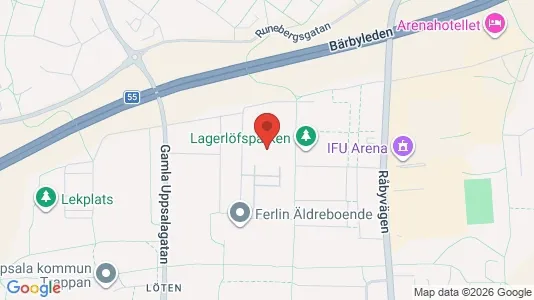 Lägenheter till salu i Uppsala - kort over placeringen