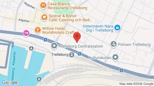 Lägenheter att hyra i Trelleborg - kort over placeringen