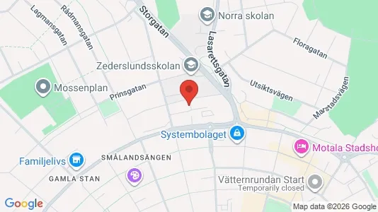 Bostadsrätter till salu i Motala - kort over placeringen