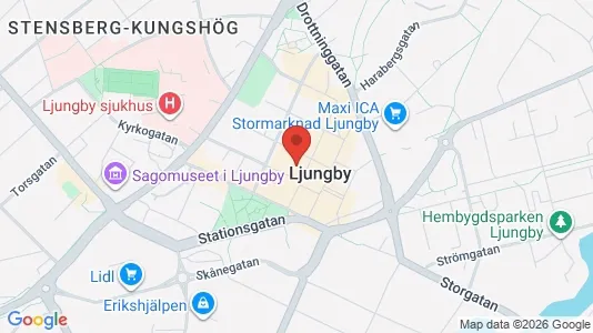Bostadsrätter till salu i Ljungby - kort over placeringen