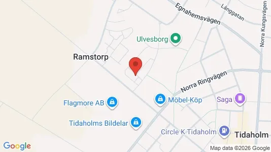 Bostadsrätter till salu i Tidaholm - kort over placeringen