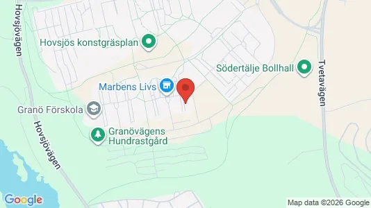 Bostadsrätter till salu i Södertälje - kort over placeringen