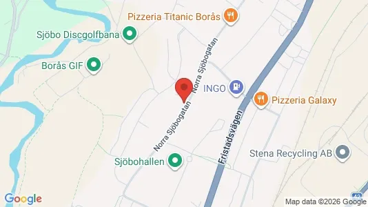Bostadsrätter till salu i Borås - kort over placeringen