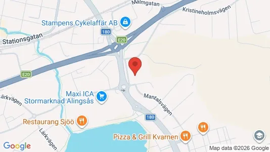 Bostadsrätter till salu i Alingsås - kort over placeringen