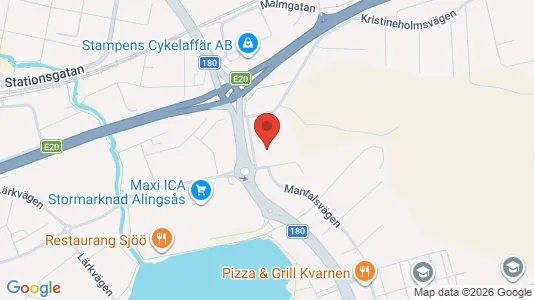 Bostadsrätter till salu i Alingsås - kort over placeringen