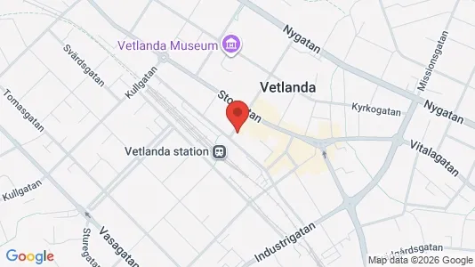 Lägenheter att hyra i Vetlanda - kort over placeringen