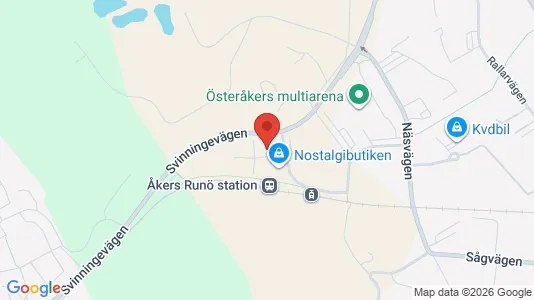 Bostadsrätter till salu i Österåker - kort over placeringen