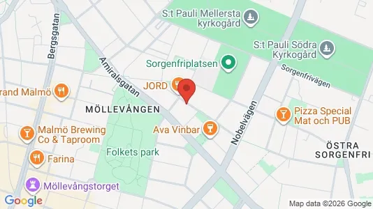 Lägenheter till salu i Malmö Centrum - kort over placeringen