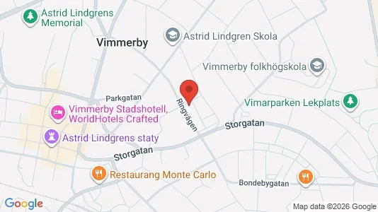 Bostadsrätter till salu i Vimmerby - kort over placeringen
