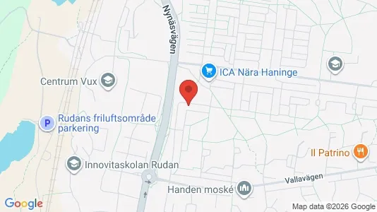 Bostadsrätter till salu i Haninge - kort over placeringen