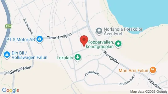Bostadsrätter till salu i Falun - kort over placeringen