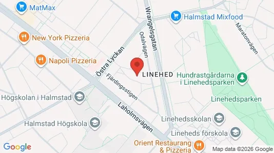 Lägenheter till salu i Halmstad - kort over placeringen