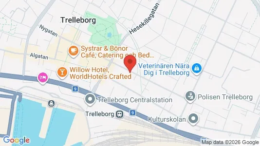 Bostadsrätter till salu i Trelleborg - kort over placeringen