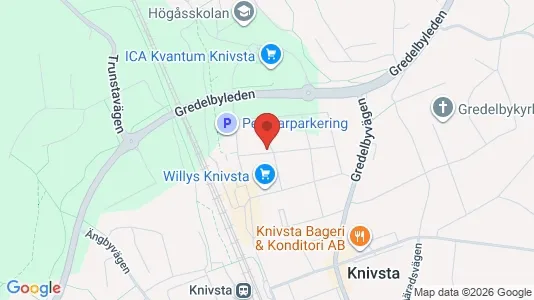 Bostadsrätter till salu i Knivsta - kort over placeringen