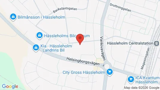 Bostadsrätter till salu i Hässleholm - kort over placeringen