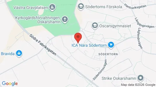 Lägenheter till salu i Oskarshamn - kort over placeringen