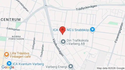 Lägenheter till salu i Varberg - kort over placeringen