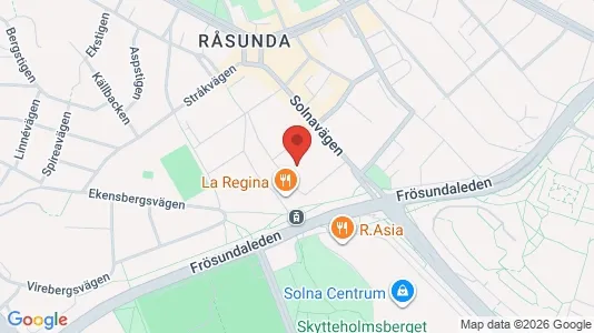 Lägenheter till salu i Solna - kort over placeringen