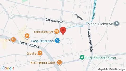 Lägenheter till salu i Örebro - kort over placeringen
