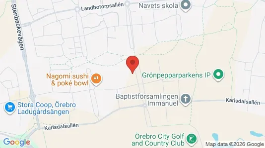 Lägenheter till salu i Örebro - kort over placeringen