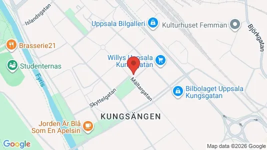 Lägenheter till salu i Uppsala - kort over placeringen